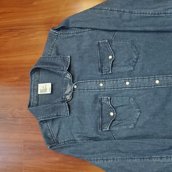 H&M Denim Button Down Blue Size 4-6 - Picture 3 of 6